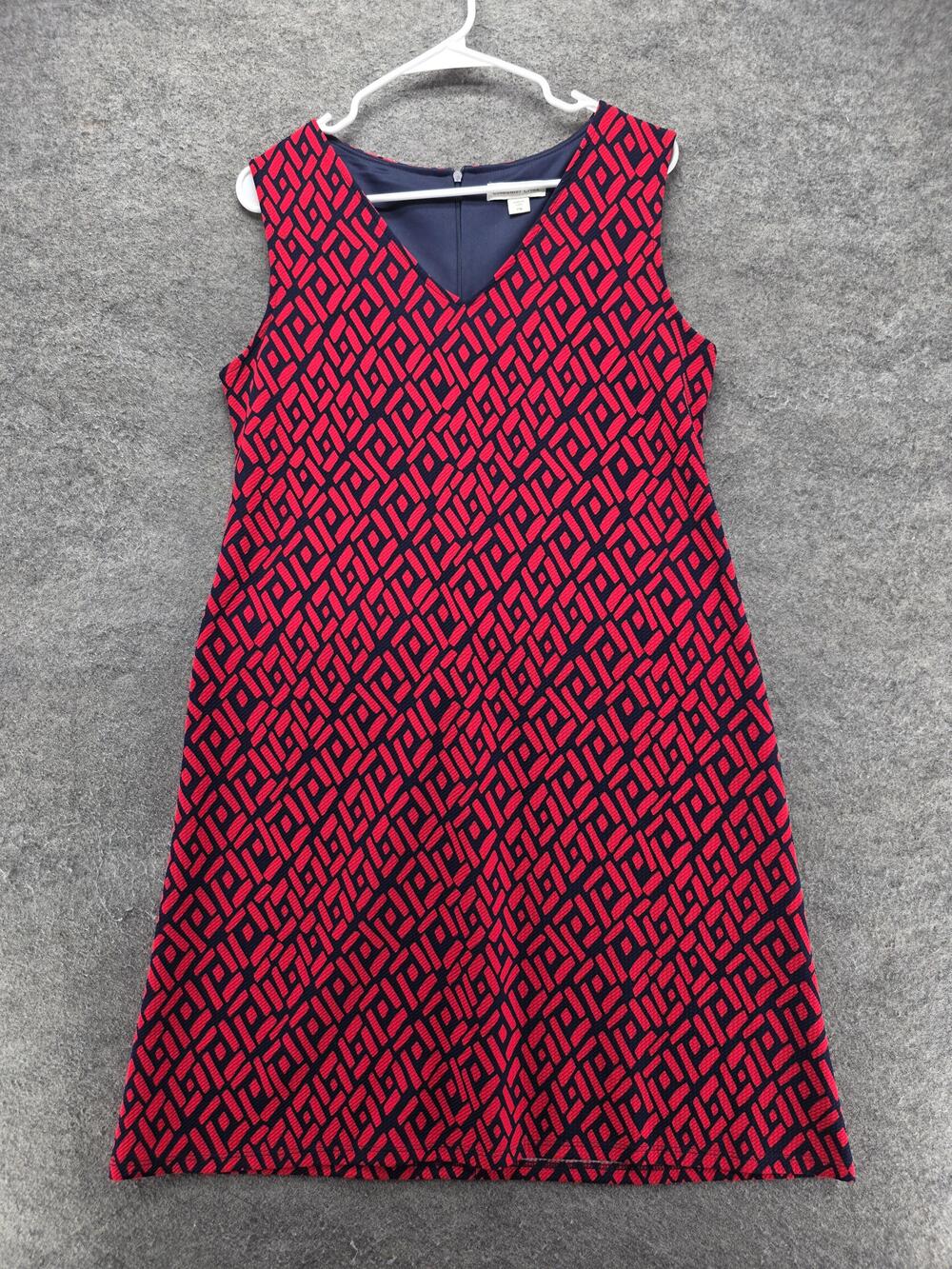 Coldwater Creek Dress Womens PM Pink Geometric Shift Knee Length Sleeveless